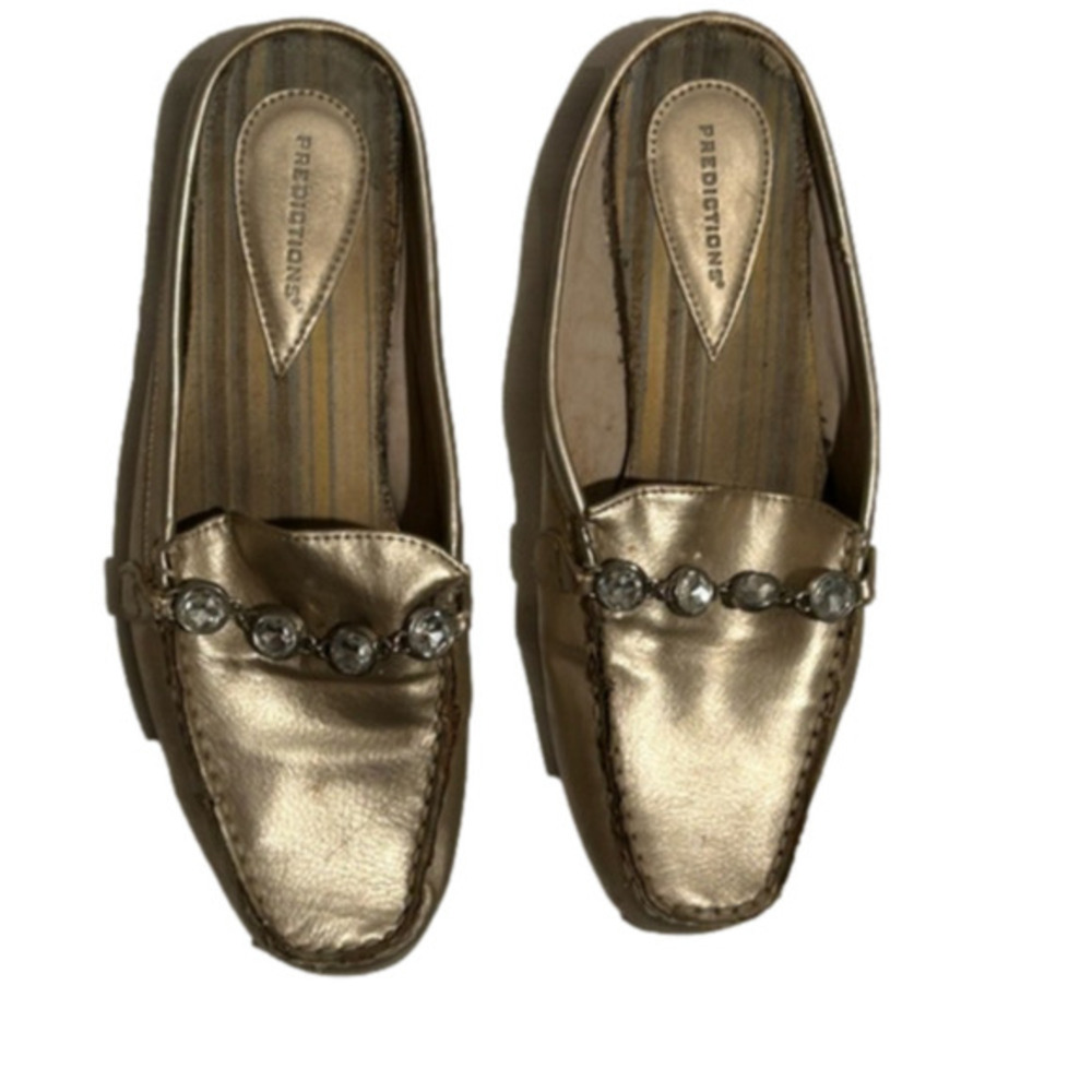 Predictions gold with diamond flat slip on shoe 8